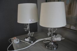Pair of Chrome Table Lamps