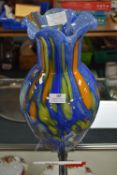 1980's Murano Glass Vase