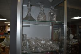 Cut Glass Lead Crystal Wine & Brandy Glasses, etc.