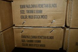 *Two 50mm Paulownia Venetian Blinds 1060x950mm