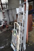 Four Folding Aluminium Step Ladders