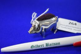 925 Sterling Silver Pig Pin Cushion