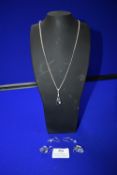 Sterling Silver Pendant and Two Pairs of Earrings