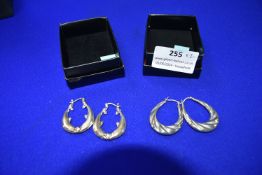 Two Pair ofSterling Silver Earrings