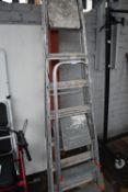 Two Aluminium Folding Step Ladders