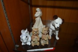 Pottery Figures by Royal Osbourne and Coalport