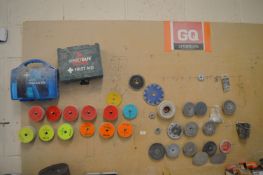 *Contents of Backboard to Include Various Polishing Discs, Abrasive Disc Mounts, and Two First Aid
