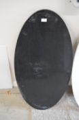 *Oval Black Marble Effect Tabletop 99x49cm 2cm thick