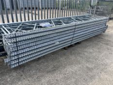 Galvanized Pallet Racking Comprising of 100 Powder Coated Beams & 24 Galvanized Uprights 5M High x