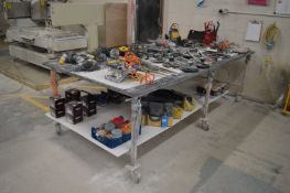 *290x140cm Slate Topped Workbench on Castors