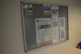 *Lockable Noticeboard (no key) 125x95cm (buyer to remove)