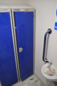 *Grey & Blue Metal Locker (no key) 46x46cm x 190cm tall (contents not included)