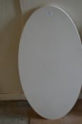 *Oval White Marble Effect Tabletop 99x49cm 2cm thick