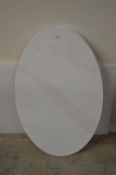 *Oval Marble Effect Tabletop 85.5x50cm 3cm thick