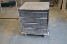 *Four Drawer Tool Chest on Castors 72x65cm x 87cm tall