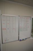 *Two 60x90cm Whiteboards (buyer to remove)