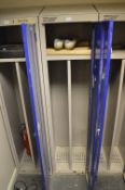 *Grey & Blue Metal Locker (no key) 46x46cm x 190cm tall