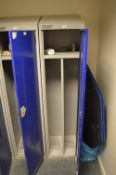 *Grey & Blue Metal Locker (no key) 46x46cm x 190cm tall