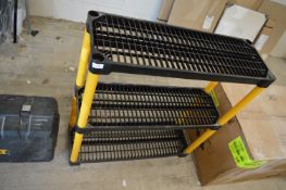 *Plastic Three Tier Adjustable Storage Rack 91x30cm x 98cm tall