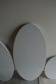 *Oval White Speckled Marble Effect Tabletop 119x50cm