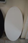 *Oval White Marble Effect Tabletop 99x49cm 2cm thick