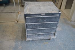 *Four Drawer Tool Chest on Castors 72x65cm x 87cm tall