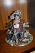 Capodimonte Figure of a Tramp on a Bench