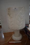 Carved Stone Table Lamp