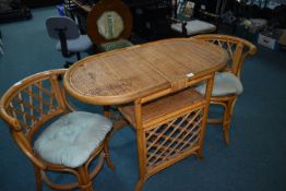 Oval Bamboo Conservatory Table and Chair