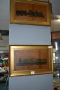 Two Gilt Framed Vintage Railway Prints