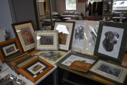 Framed and Mounted Animal Prints, Cottages, etc.