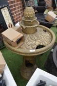 *Gold Electric Garden Water Feature with Lighting