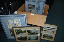 Vintage Framed Postcards