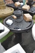 *Black Electric Garden Water Feature with Lighting