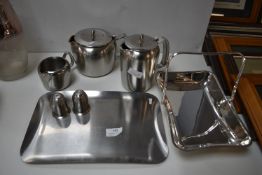 EPNS and Stainless Steel Serving Dishes and Teapot