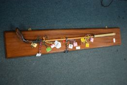 Vintage Presentation Putter and Beverley Race Course Badges