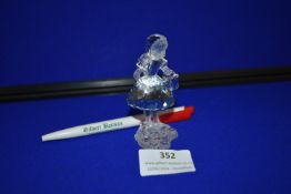 Swarovski Crystal Figure of a Girl with Basket, wi