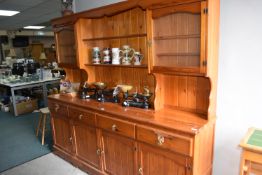 Solid Pine Four Drawer Kitchen Dresser (contents not included)