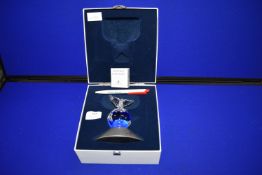 Swarovski Crystal Globe with Dove of Peace