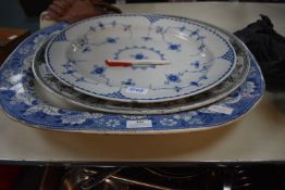 Three Large Victorian Meat Dishes
