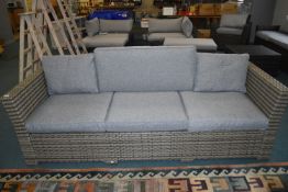 *Rattan Effect Three Seat Conservatory Sofa