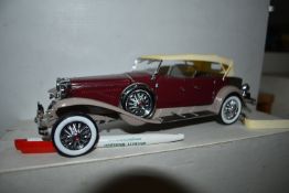 Franklin Mint Diecast 1930 Duesenberg Tourer Model