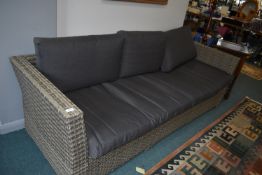 *Rattan Effect Three Seat Conservatory Sofa