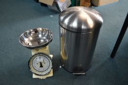 Retro Style Kitchen Scales and a Stainless Pedal B