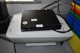 HP DeskJet 2724 Printer, and LG DVD Player