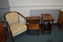 Four Items of Small Oak Furniture
