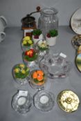 Conserve Pots, Glass Dishes, Candle Holders, etc.