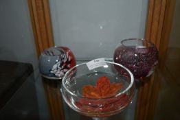 Two Small Glass Dishes