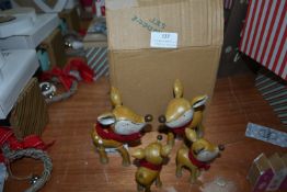 4pc Christmas Reindeer Set