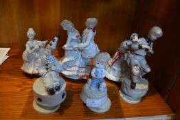 Six Musical Figurines